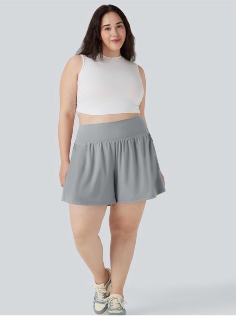 HALARA Light Grey And Black High-Rise Athletic Shorts 2 pair